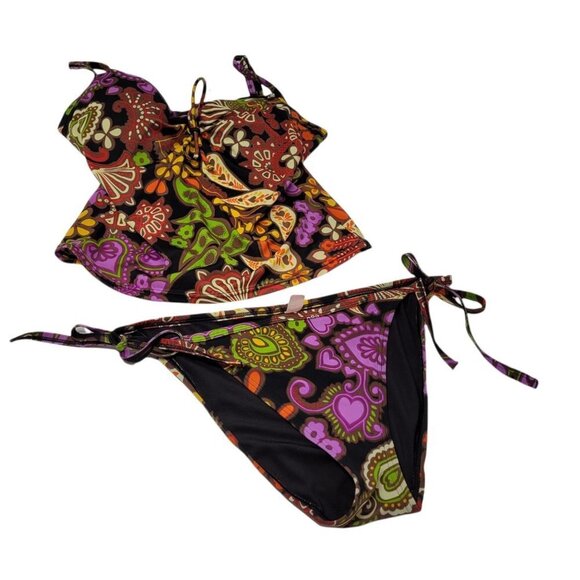 Victoria's Secret Other - Victoria's Secret Multicolor Paisley Tankini Bathing suit Size 34C Medium